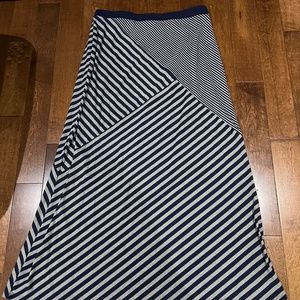 Blue and grey maxi skirt